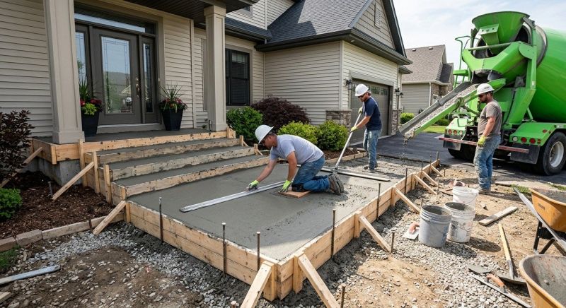 Our team working on Concrete Installation projects in Bonita Springs, FL