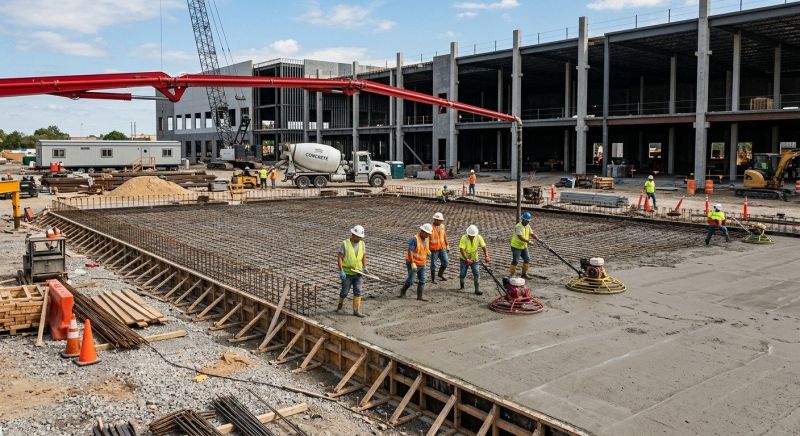 Commercial Slab Construction in Lehigh Acres, FL
